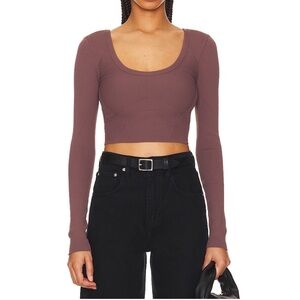 CUTS Coreflex Long Sleeve Scoop  Neck Shirt Size M Plum